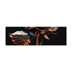 Gold Flower Rose Metal Rose Sticker (bumper) by Ravend