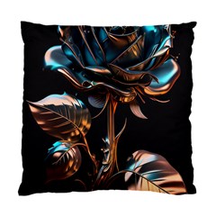 Gold Flower Rose Metal Rose Standard Cushion Case (two Sides) by Ravend