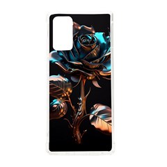 Gold Flower Rose Metal Rose Samsung Galaxy Note 20 Tpu Uv Case by Ravend