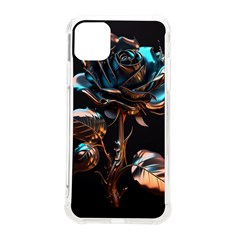 Gold Flower Rose Metal Rose Iphone 11 Pro Max 6 5 Inch Tpu Uv Print Case