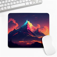 Mountain Sky Color Colorful Night Large Mousepad by Ravend