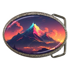 Mountain Sky Color Colorful Night Belt Buckles by Ravend