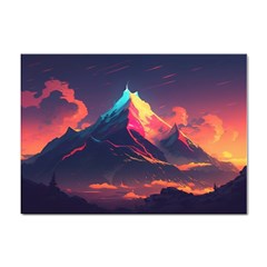 Mountain Sky Color Colorful Night Sticker A4 (10 Pack) by Ravend