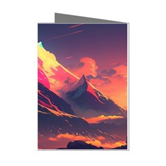 Mountain Sky Color Colorful Night Mini Greeting Cards (pkg Of 8)