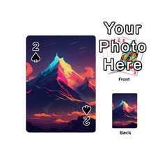 Mountain Sky Color Colorful Night Playing Cards 54 Designs (mini) by Ravend