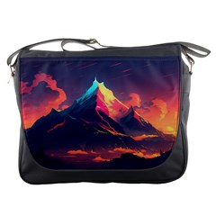 Mountain Sky Color Colorful Night Messenger Bag by Ravend