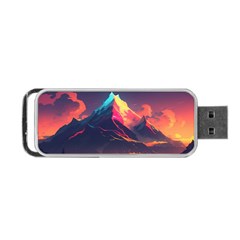 Mountain Sky Color Colorful Night Portable Usb Flash (one Side) by Ravend