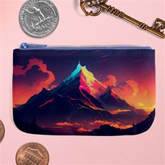 Mountain Sky Color Colorful Night Large Coin Purse by Ravend