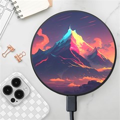 Mountain Sky Color Colorful Night Wireless Fast Charger(black)