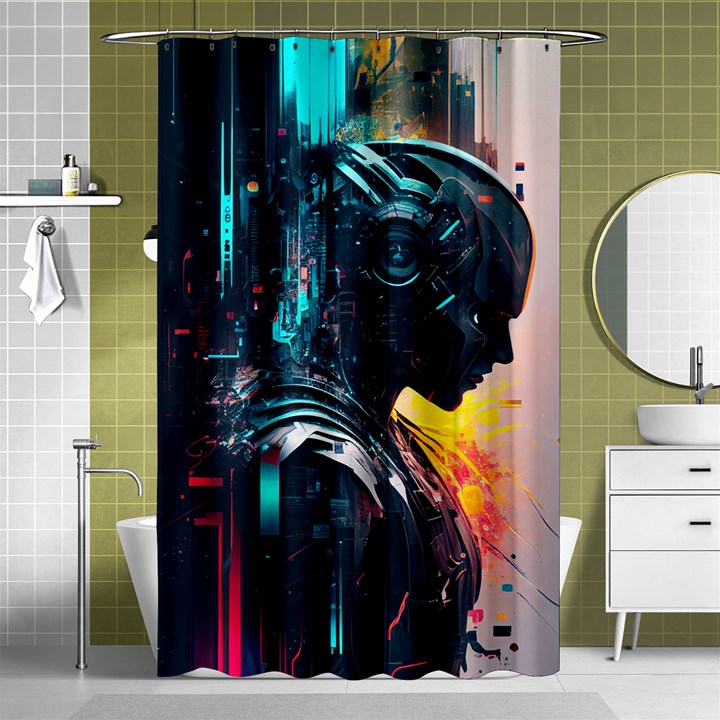 Who Sample Robot Prettyblood Shower Curtain 48  x 72  (Small) 