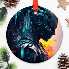 Who Sample Robot Prettyblood Round Ornament (two Sides)