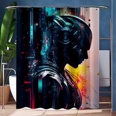 Who Sample Robot Prettyblood Shower Curtain 60  X 72  (medium)  by Ravend