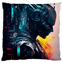 Who Sample Robot Prettyblood Large Cushion Case (two Sides) by Ravend