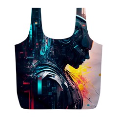 Who Sample Robot Prettyblood Full Print Recycle Bag (l) by Ravend