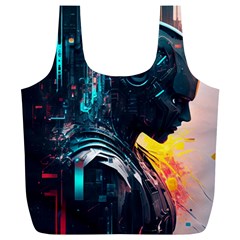 Who Sample Robot Prettyblood Full Print Recycle Bag (xl) by Ravend