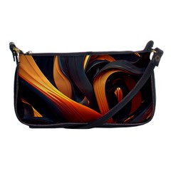 Swirls Abstract Watercolor Colorful Shoulder Clutch Bag by Ravend