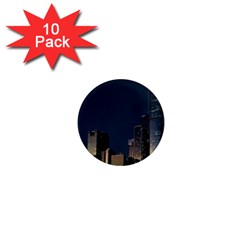 Skyline Brisbane Sunset Downtown 1  Mini Magnet (10 Pack)  by Ravend