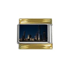 Skyline Brisbane Sunset Downtown Gold Trim Italian Charm (9mm) by Ravend