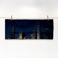 Skyline Brisbane Sunset Downtown Hand Towel by Ravend