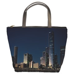 Skyline Brisbane Sunset Downtown Bucket Bag by Ravend