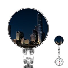 Skyline Brisbane Sunset Downtown Stainless Steel Nurses Watch by Ravend