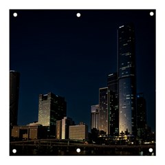 Skyline Brisbane Sunset Downtown Banner And Sign 3  X 3  by Ravend