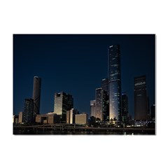 Skyline Brisbane Sunset Downtown Crystal Sticker (a4) by Ravend