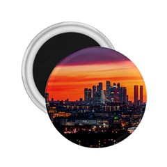 Downtown Skyline Sunset Buildings 2 25  Magnets by Ravend