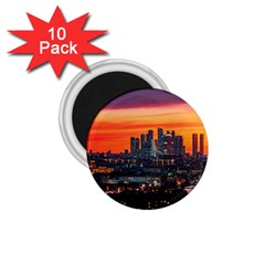 Downtown Skyline Sunset Buildings 1 75  Magnets (10 Pack)  by Ravend