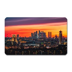 Downtown Skyline Sunset Buildings Magnet (rectangular) by Ravend