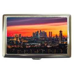 Downtown Skyline Sunset Buildings Cigarette Money Case by Ravend