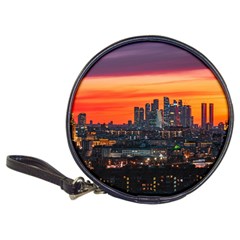 Downtown Skyline Sunset Buildings Classic 20-cd Wallets by Ravend