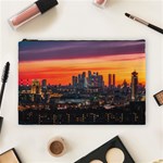 Downtown Skyline Sunset Buildings Cosmetic Bag (Large) Front