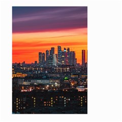 Downtown Skyline Sunset Buildings Large Garden Flag (two Sides) by Ravend