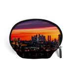 Downtown Skyline Sunset Buildings Accessory Pouch (Small) Front