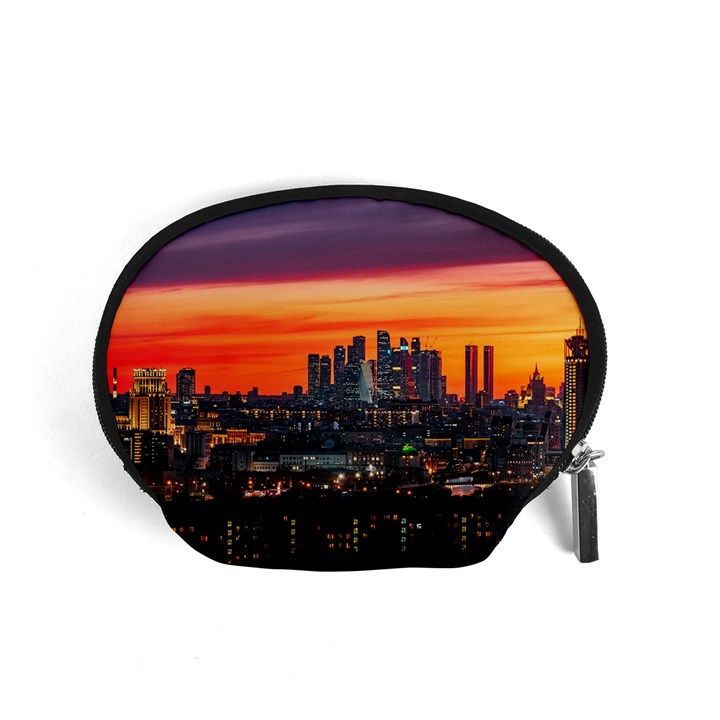 Downtown Skyline Sunset Buildings Accessory Pouch (Small)