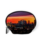 Downtown Skyline Sunset Buildings Accessory Pouch (Small) Back