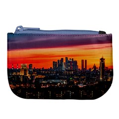 Downtown Skyline Sunset Buildings Large Coin Purse by Ravend