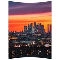 Downtown Skyline Sunset Buildings Back Support Cushion by Ravend