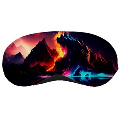 Mountain Color Colorful Love Art Sleeping Mask by Ravend