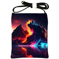 Mountain Color Colorful Love Art Shoulder Sling Bag by Ravend