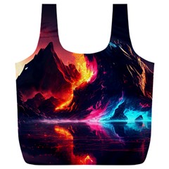 Mountain Color Colorful Love Art Full Print Recycle Bag (xxxl) by Ravend