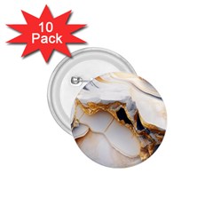 Marble Stone Abstract Gold White 1 75  Buttons (10 Pack) by Ravend