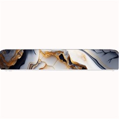 Marble Stone Abstract Gold White Small Bar Mat by Ravend