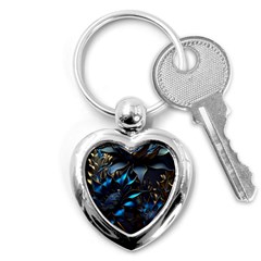 Flower Metal Flowers Sculpture Key Chain (heart) by Ravend