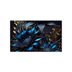 Flower Metal Flowers Sculpture Sticker (rectangular) by Ravend