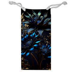 Flower Metal Flowers Sculpture Jewelry Bag by Ravend