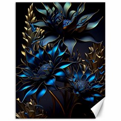 Flower Metal Flowers Sculpture Canvas 12  X 16  by Ravend