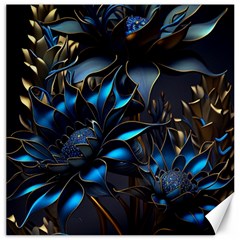 Flower Metal Flowers Sculpture Canvas 20  X 20  by Ravend