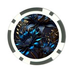 Flower Metal Flowers Sculpture Poker Chip Card Guard Front